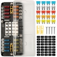16-Way Blade Fuse Holder Box Block Bus RV SUV Auto Car Marine Fusebox 12V 32V