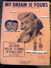 O Movie Sheet Music  MY DREAM IS YOURS  DORIS DAY   Title Song  