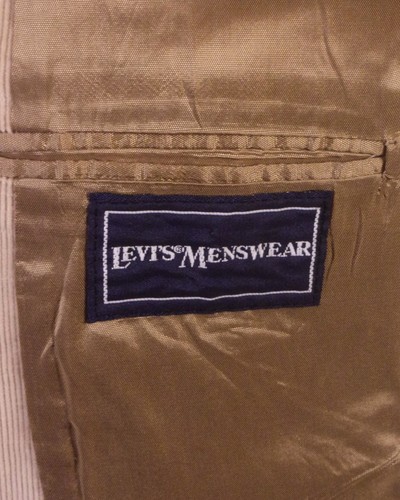 vintage 70s EUC Levis Men's 3 Pc 100% Cotton Corduroy Suit Vested Mod 38 R - Picture 5 of 8