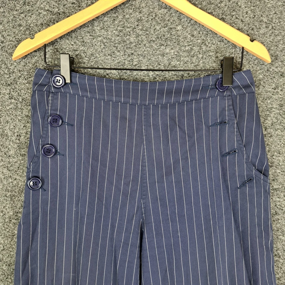 Princess Highway Womens Pants Size 12 Blue Striped Pockets Stretch - image 3 of 4