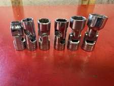 SNAP-ON 3/8" 206FSUM 6 PC 10 12 13 14 15 17 METRIC  SWIVEL SOCKET SET