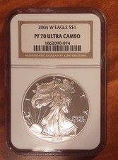 2004 W American Silver Eagle NGC PF 70 Ultra Cameo