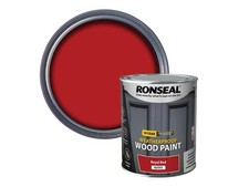 Image of Ronseal 10 Year Weatherproof Wood Paint Royal Red Gloss 750ml RSL38776