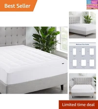 Luxurious King Mattress Cover - Super Soft Quilted Cotton with Non-Slip Design