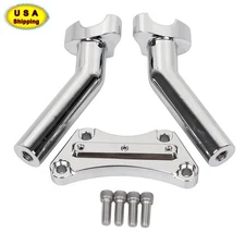 6" Handlebar Riser & Top Clamp For Harley 1" Bar Tour Glide Sportster 883 XLH883
