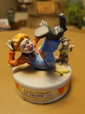 Lionstone Clown Porcelain Decanter Liqueur Vintage 1970s, "Monkey Business"