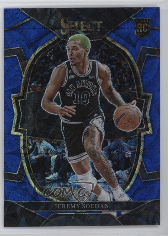 2022-23 Panini Select Concourse Blue Scope Prizm 172/249 Jeremy Sochan #86 19fe
