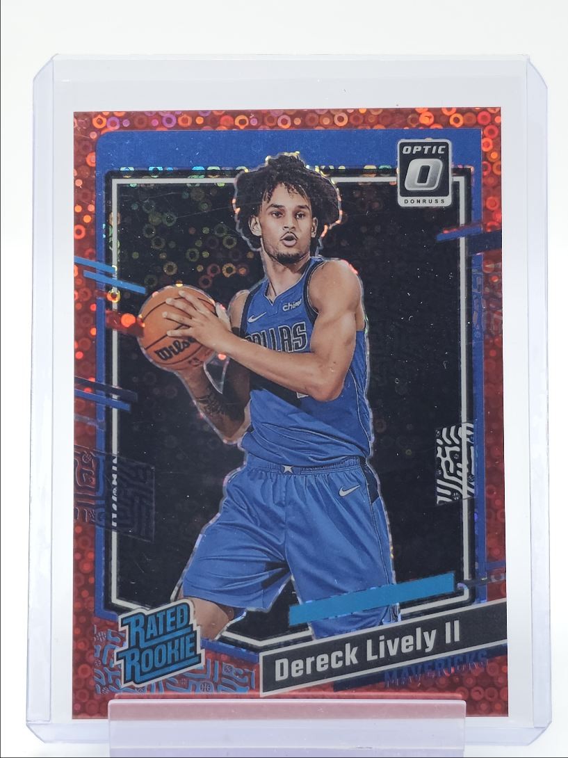DERECK LIVELY II 2023-24 DONRUSS OPTIC ROOKIE FAST BREAK RED PRIZM /75 Q4935