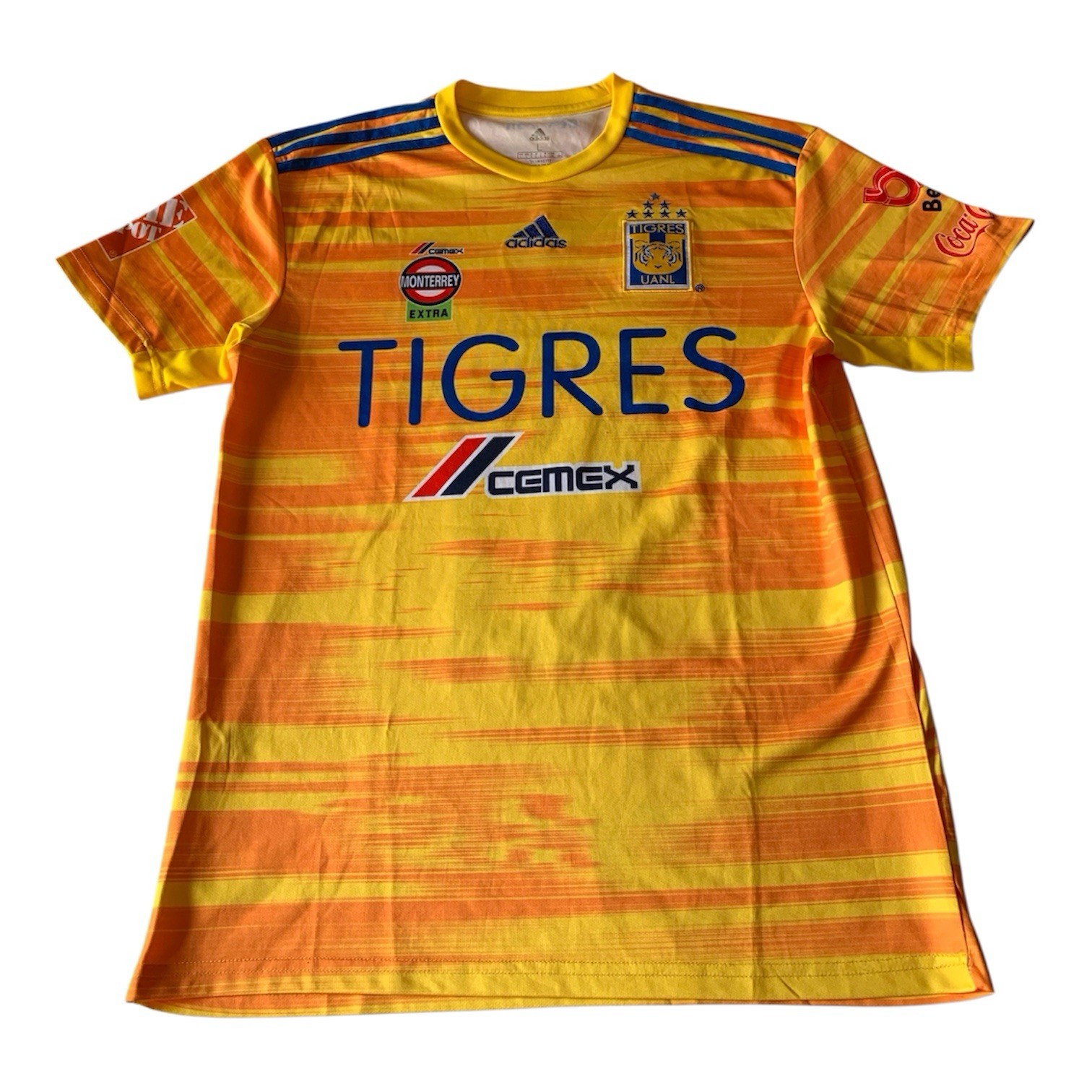 Adidas Tigres UANL 2018/19 Home Soccer Jersey - Gignac #10 - Men's Large