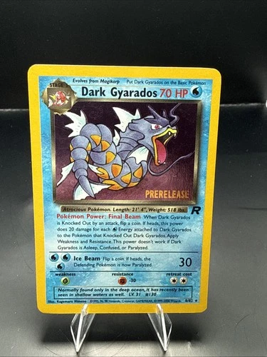 Pokémon Vintage Dark Gyarados 8/82 Holo Team Rocket Prerelease Promo WOTC