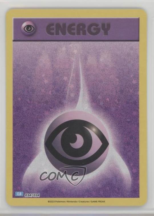 Psychic Energy Holo Pokemon TCG Classic Blastoise Deck (CLB) #034