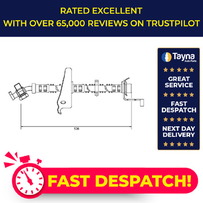 Brake Hose Front Lower, Right HOS4027 Apec Hydraulic SHB101190 Quality New
