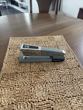 Desktop stapler Arrow 210 quality vintage USA made chrome and grey Santa Fe logo