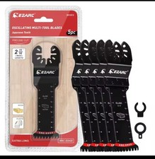 EZARC Japanese Tooth Curved Design Oscillating Multitool Blades 5pcs Extra Long