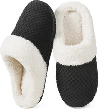 Women'S Warm Winter House Shoes Slippers Memory Foam with Comfy Fleece, Fuzzy Sl
