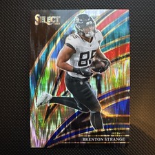 Brenton Strange Jacksonville Jaguars 2025 Select #230 Red and Blue Prizm Shock
