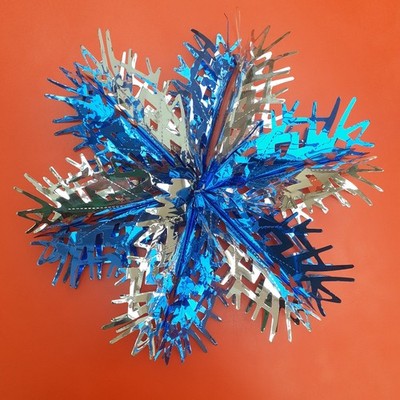Vintage Retro 70er Jahre Weihnachten Folie Stern Schneeflocke Deckendeko bunt