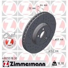 2x Zimmermann Scheibenbremse vorne A2234210000 400.5578.30