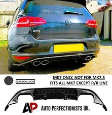 Für VW Golf GTD MK7 QUAD TIPS Heck Kohlefaser Volant Diffusor Spoiler Karosserie
