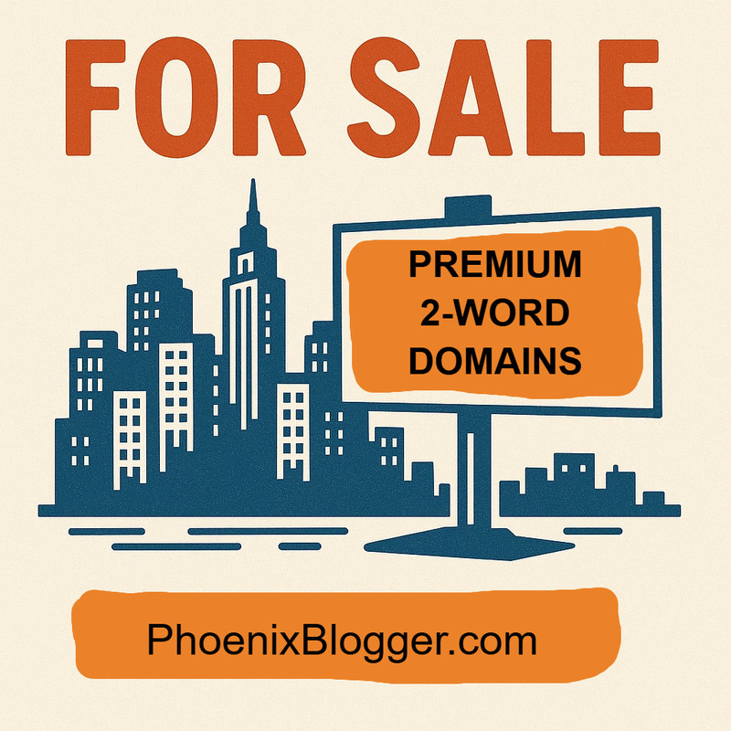 PhoenixBlogger.com PREMIUM 2-Word Domain Name for Investors and Bloggers