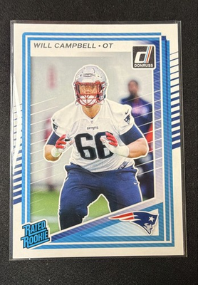 #ad #ad 2025 Panini Donruss Rated Rookie Will Campbell #345 RC $1.50