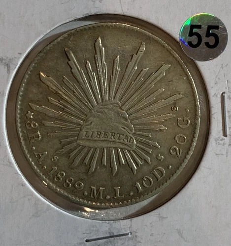 1889 Mexico 8 Reales — photo from the most recent tracked eBay sale
