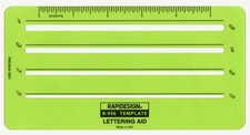 Rapidesign Lettering Aid Template, 1/16, 3/32, 1/8, 5/32 Inch Sizes, 1 Each...