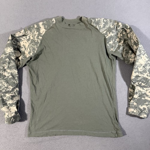 TRU SPEC Combat Shirt Mens Large Cordura RipStop Green Digital Multicam Camo