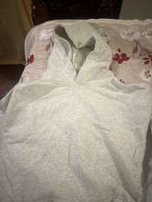 Old Navy Light Grey Heathered Fleece Pullover Hoodie Size L