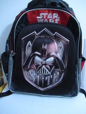 Star Wars Darth Vader Sith Backpack Black/Red - Adjustable Strap 3D Face