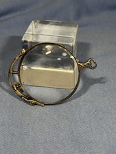 MAKER T P -VINTAGE SNAP OPEN EYEGLASSES WITH GOLD FILLED SPRING -4" ACROSS