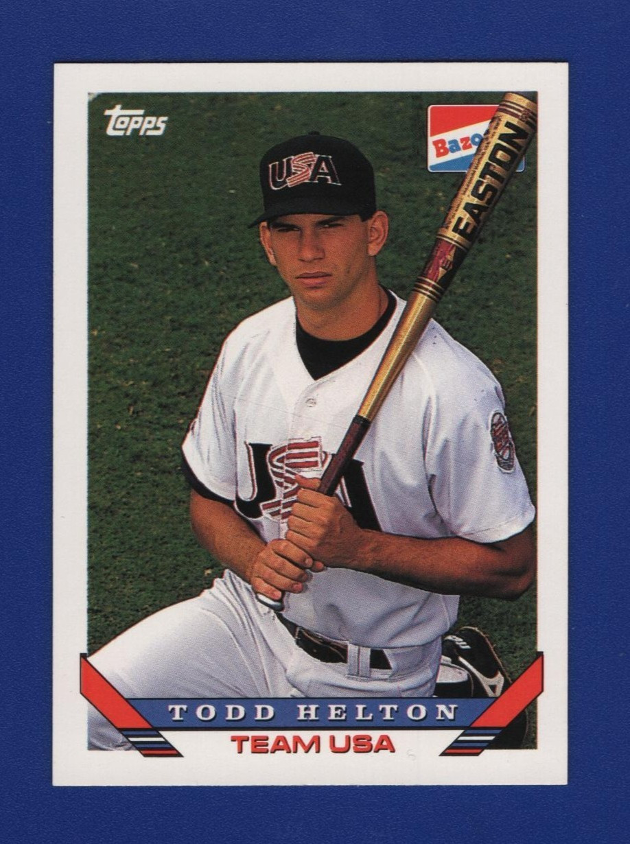 Todd Helton - Rookie RC HOF - 1993 Topps Bazooka Team USA #11 - NM/Mint Beauty
