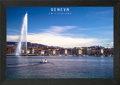 Genf gerahmtes Wandbild Poster Leinwanddruck Bild