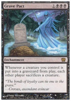 Grave Pact - Medium Play MTG 8th Edition