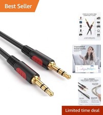Flexible 3ft 3.5mm AUX Cable   Tangle-Free  Sound for All Devices