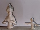 2 Antique German ARMS AWAY Half Dolls — photo 2