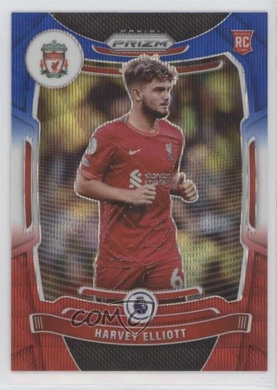 2021-22 Panini Prizm Premier League Red White & Blue Harvey Elliott #87 sl7