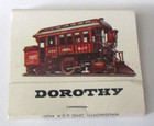 VINTAGE 1981 DOROTHY ENGINE TRAIN LOCOMOTIVE ADVERTISING MATCHBOOK OHIO MATCH CO — photo 1