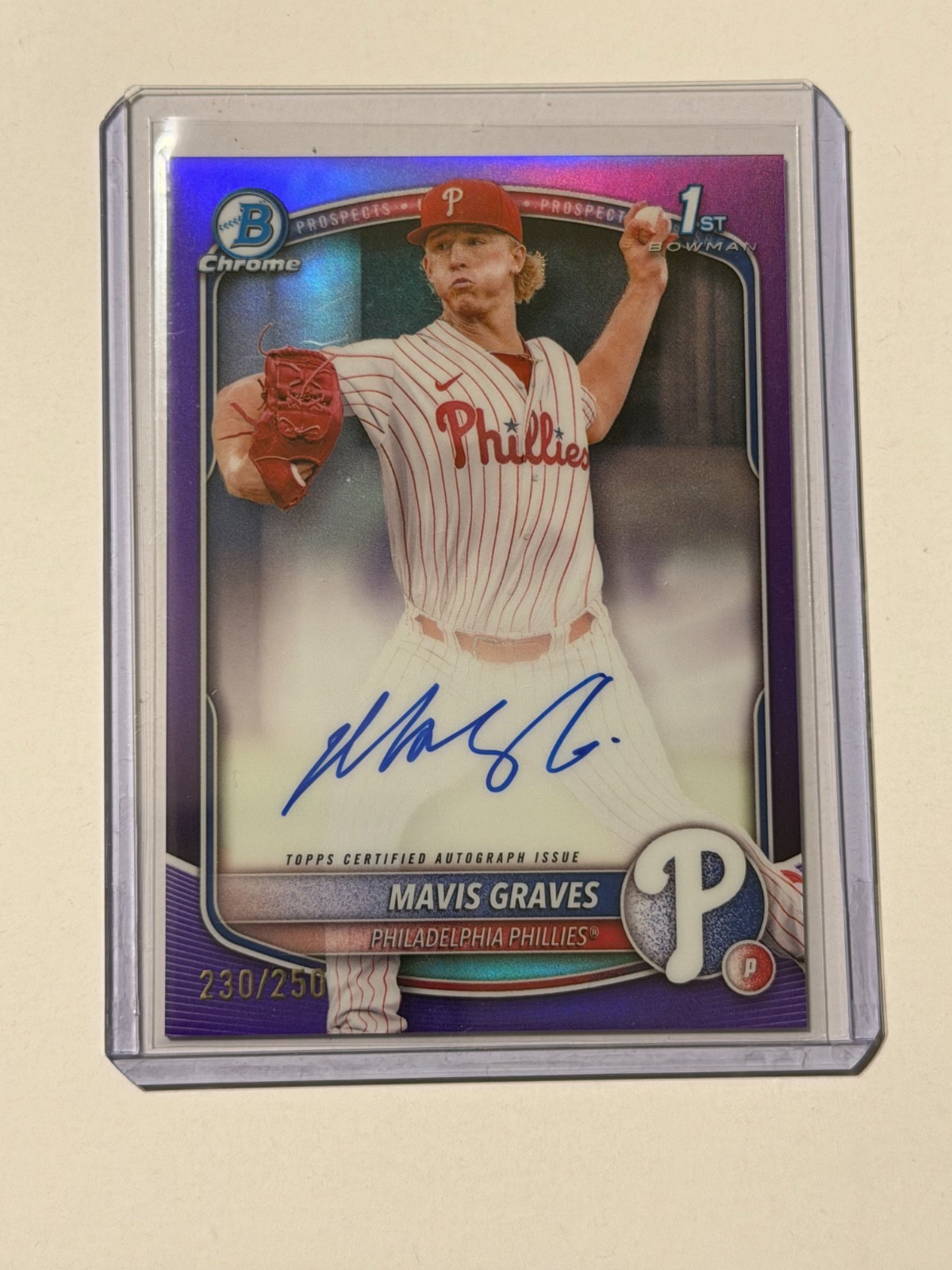 2025 Bowman Chrome - Mavis Graves 1st Auto Purple Refractor #CPA-MG /250