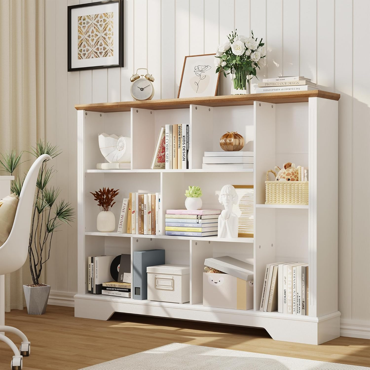 With Adjustable Shelf - White