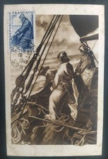Carte Maximum Premier Jour Marin Pêcheur 1949 Timbre N° 824