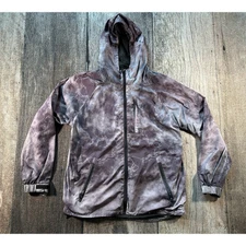 HUF Mens Purple Tie Dye Jacket Lined Windbreaker Pockets Size XL