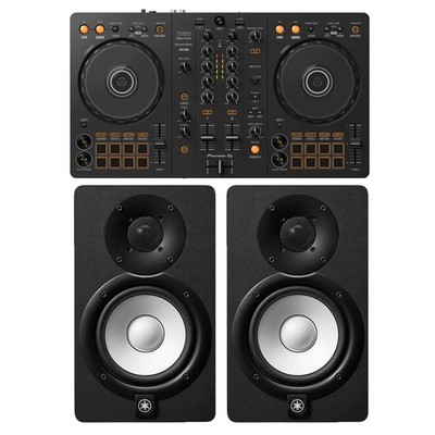 Pioneer DDJ-FLX4 Controller + 2 x Yamaha HS5 Studio Monitor Speakers