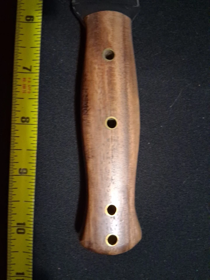 VINTAGE HANDMADE 1 of a KIND ALANZO KNIVES USA FIXED BLADE DBL EDGED KNIFE w/... - Image 4 of 4