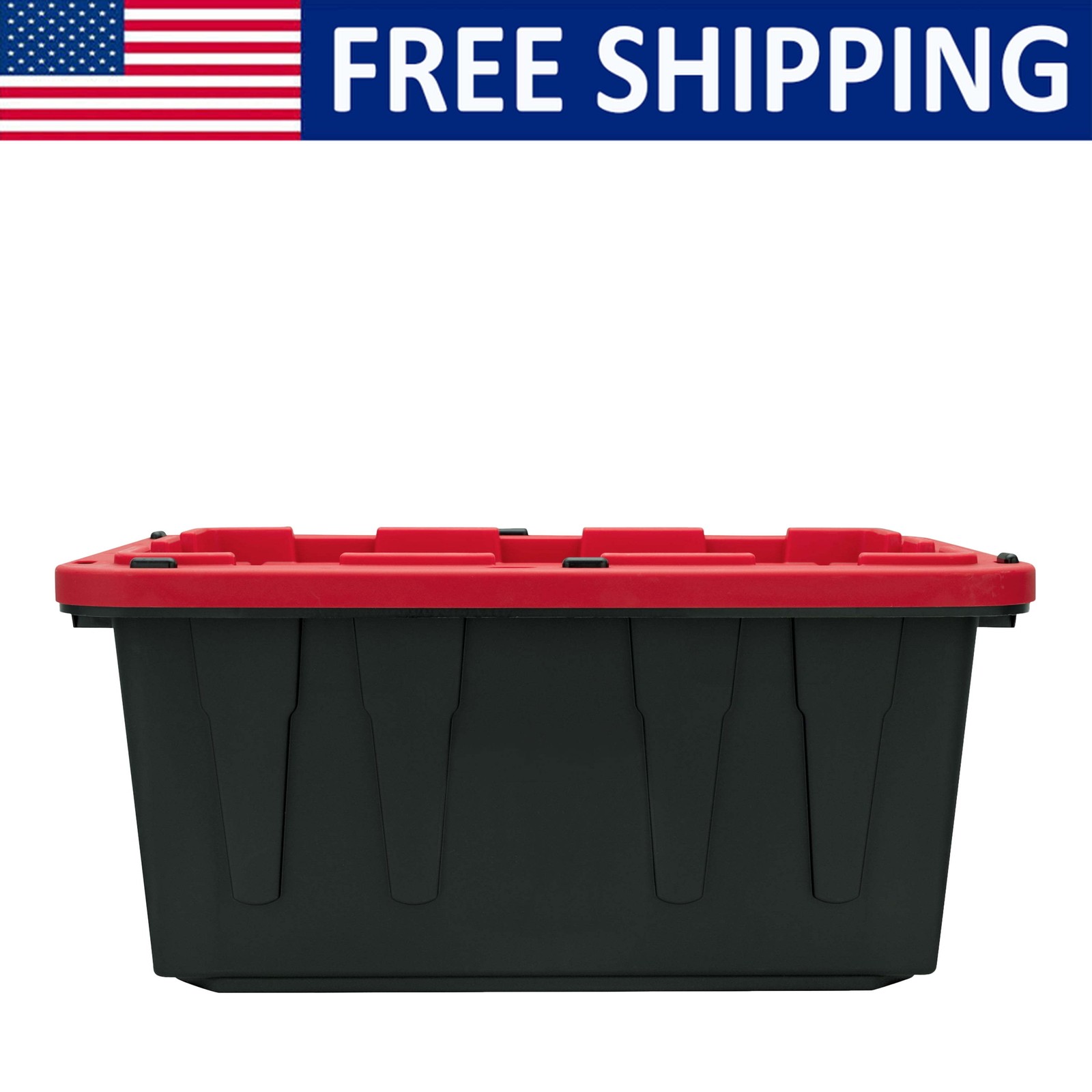 17 Gallon Stackable Snap Lid Storage Bin for Closet Basement Organizer