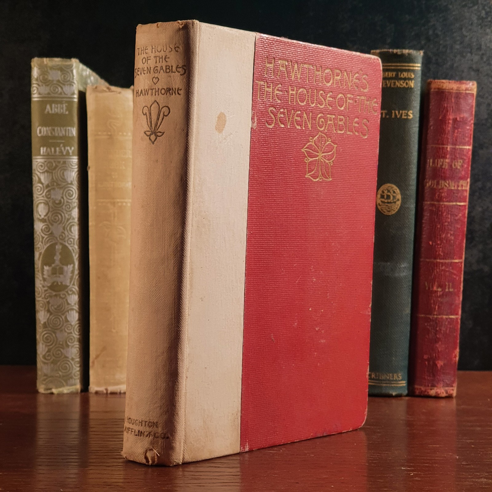 Antique Classic Literature 10 Book Lot - Hawthorne Longfellow Stevenson Lawrence