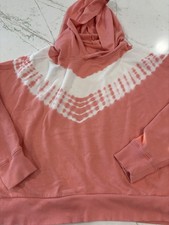 SO Lounge Life Hoodie Sweatshirt XXL peach tie dye. Soft Fashionable Liteweight