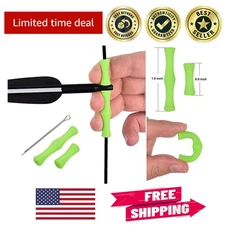 Protective Soft Rubber Bow Finger Guard with Easy Install Needle Tool & Colors