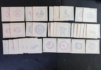 1976-77 Kellogg s MLB Team Logo Stickers VERY RARE UNOPENED SEALED PACK