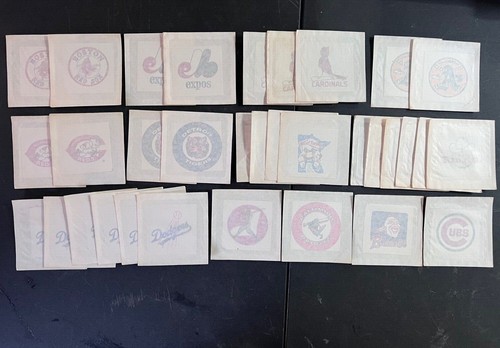 1976-77 Kellogg’s MLB Team Logo Stickers VERY RARE UNOPENED SEALED PACK - 第 1/14 張圖片